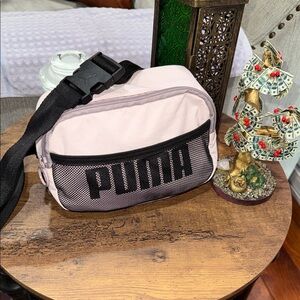 PUMA Light Pink Belt Bag with Black Accents